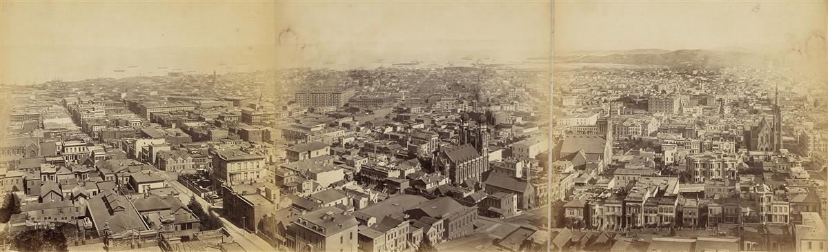 EADWEARD MUYBRIDGE (1830-1904) Panorama of San Francisco from California St. Hill.
